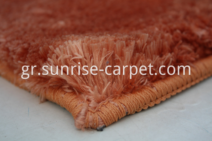 Floor Shaggy Carpet for home in Orange color